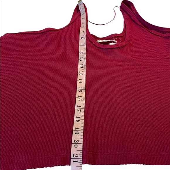 NEW Free People Poncho Tank Sing La La Burgundy OB1332864 - Picture 7 of 11